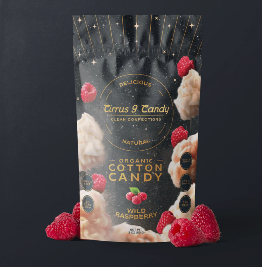 Organic Raspberries Sweets Product: Wild Raspberry - Organic Cotton Candy