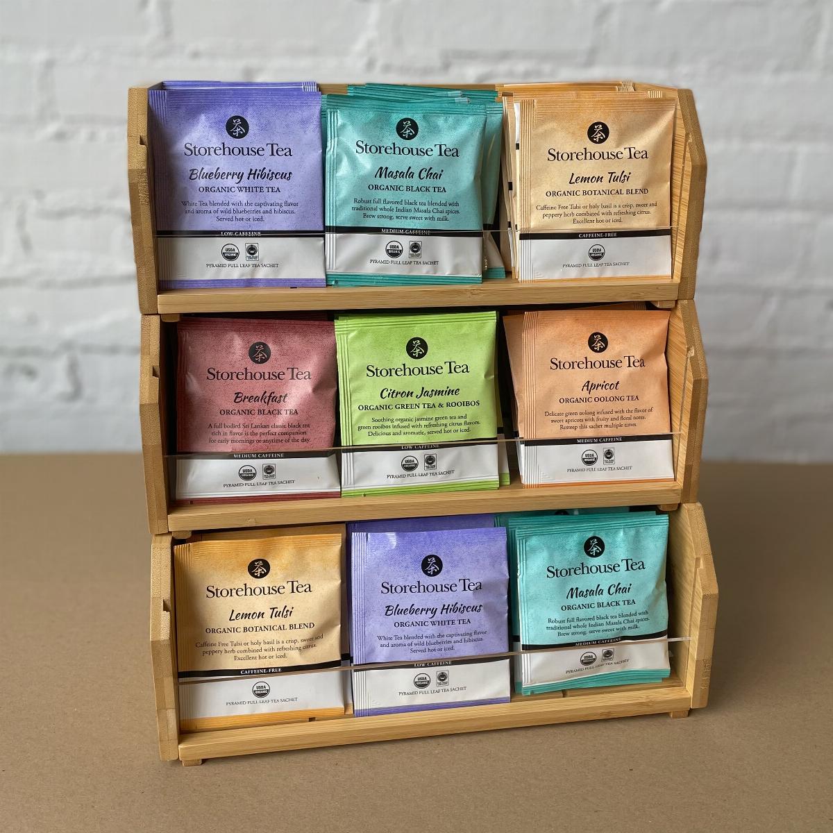 Product: Tea Sachet Counter Rack & 450* Organic Tea Sachets